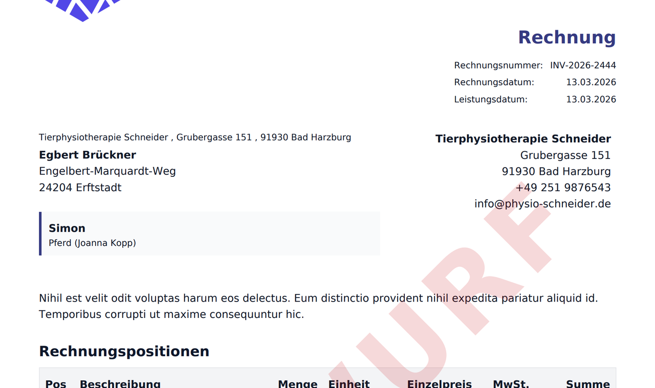 TheraTap GOT-fakturering