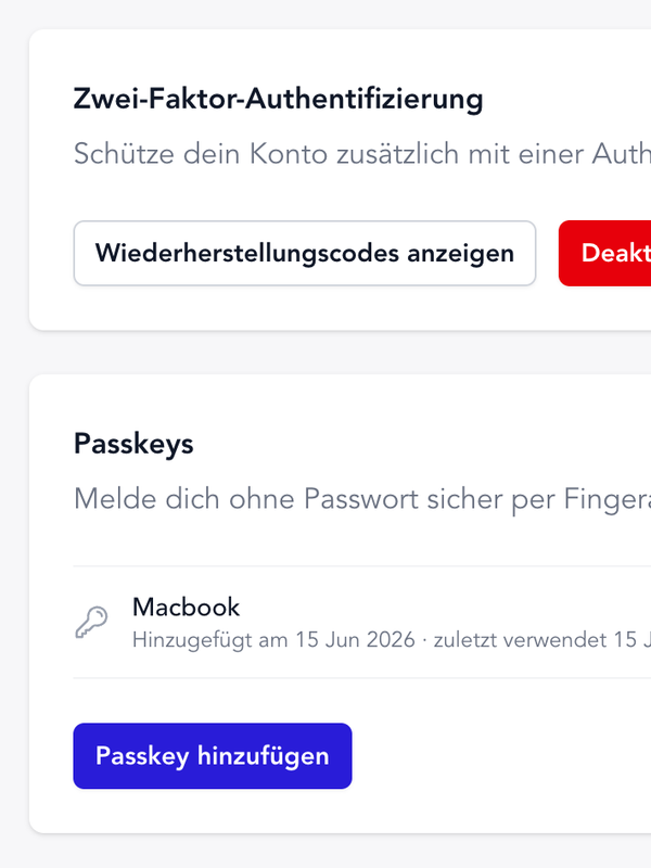 To-faktor-autentifikation & Passkeys